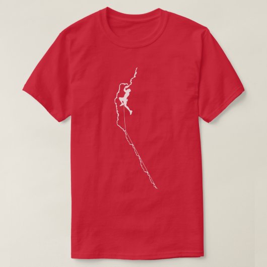 T-shirt Escalade Rock Mountain Climber Bouldering Tee Gif (Design devant)
