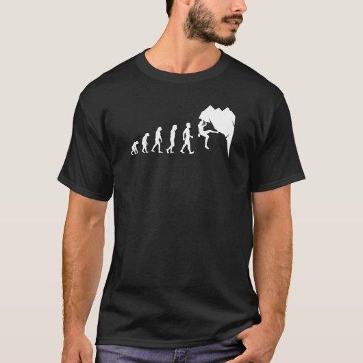 T-shirt Escalade Rock Pour Rock Climber Funny Evolution Te (Devant)
