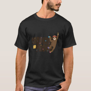 T-shirt Escalade sans fil et fière Sloth Cool Fun Retro