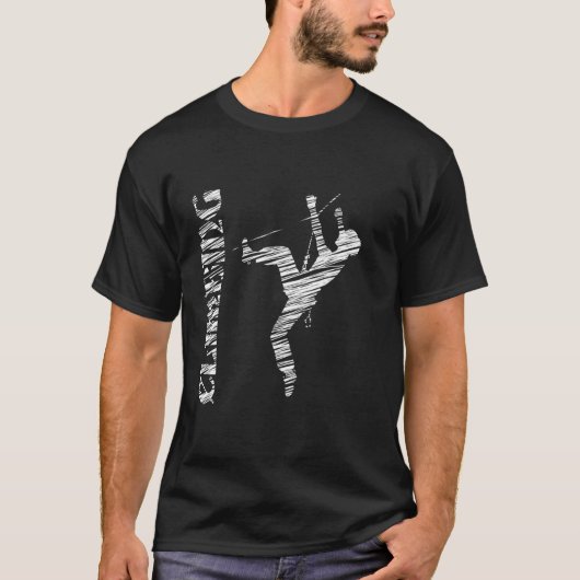 T-shirt Escalade silhouette roche alpinisme 15 (Devant)