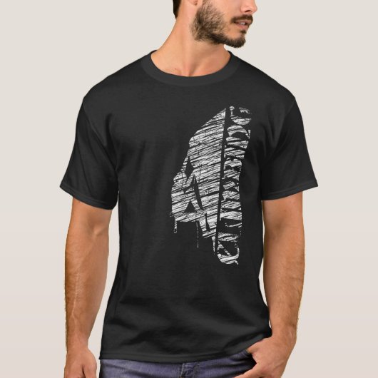 T-shirt Escalade silhouette rocher alpinisme Prem (Devant)