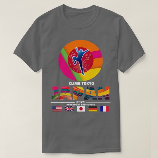 T-shirt Escalade Tokyo Japon 2021 nouvelle Escalade sporti (Design devant)