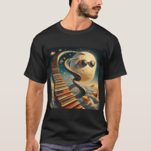 T-shirt Escalier de livres – Ciel de fantasy surréaliste