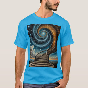 T-shirt Escalier Spiral Magique En Tee Galaxy Starry