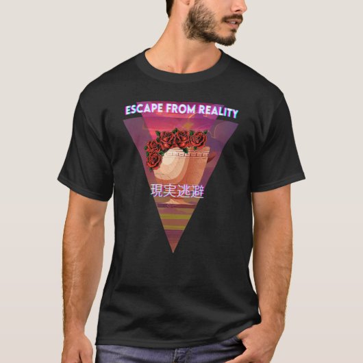 T-shirt Escape Reality Vaporwave Structure esthétique 90's (Devant)
