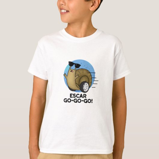 T-shirt Escar-go-go-go Funny French Snail Pun (Devant)