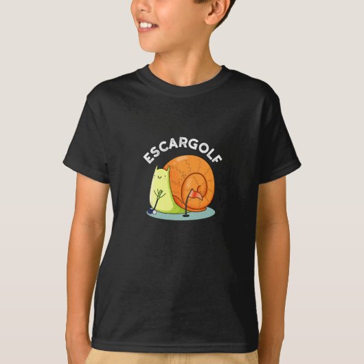 T-shirt Escar-golf Funny Escargot Snail Pun Dark BG (Devant)
