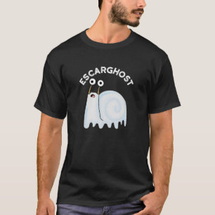 T-shirt Escarghost Amusant Français Ghost Snail Pun Dark B