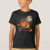 T-shirt Escargot citrouille, Créature Drôle Halloween (Devant)