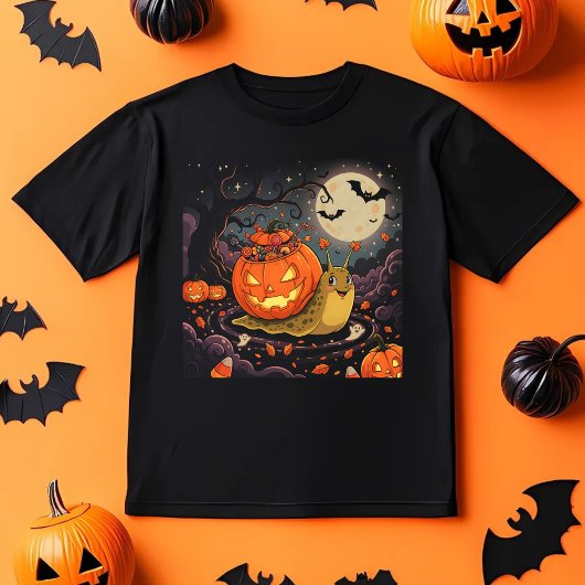 T-shirt Escargot citrouille, Créature Drôle Halloween