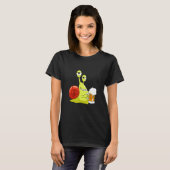 T-shirt Escargot drôle avec jardin à bière (Devant entier)