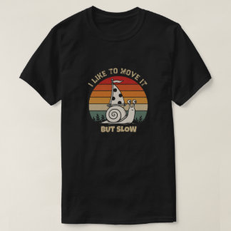 T-shirt Escargot drôle personnalisé J'aime bouger