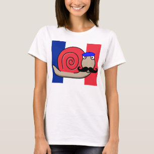 T-shirt Escargot du 14 juillet avec Moustache