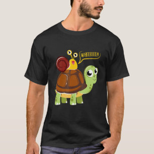 T-shirt Escargot équitation d'une tortue Supersonic Amoure