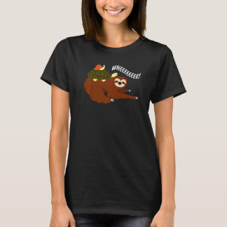 T-shirt Escargot et tortue à cheval sur un paresseux Wheee