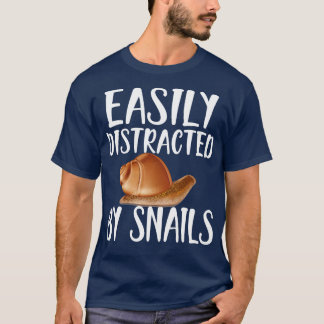 T-shirt Escargot Facilement distrait par les escargots w