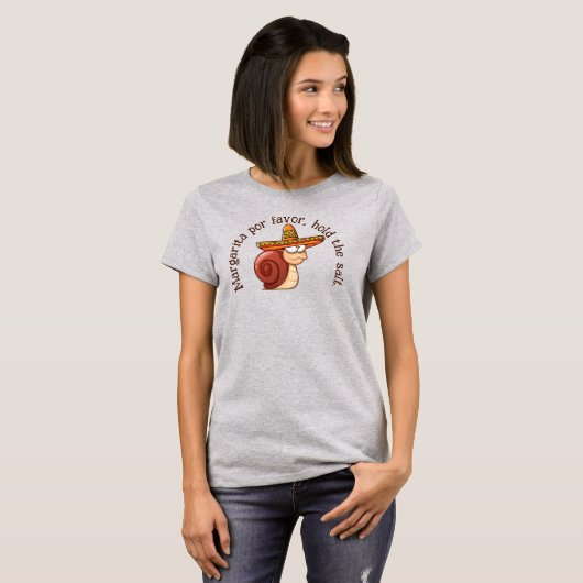 T-shirt Escargot Margarita por faveur, tenir le sel (Devant entier)