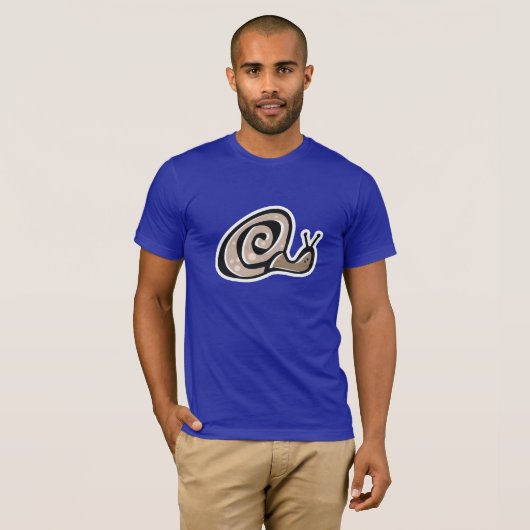 T-shirt Escargot mignon ; Bleu (Devant entier)