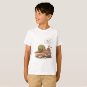 T-shirt Escargot Mignon Fatigué (Devant entier)