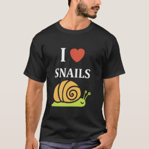 T-shirt Escargot minimaliste Animaux Drôle petit j'aime Es