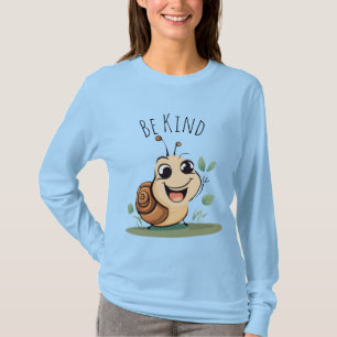 T-shirt escargot souriant demandant d'être gentil