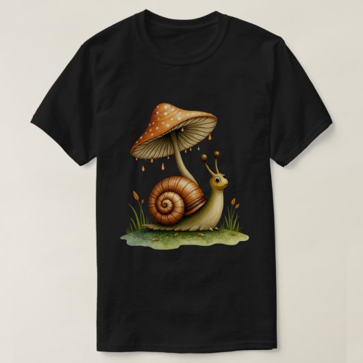 T-shirt Escargot sous champignon (Design devant)