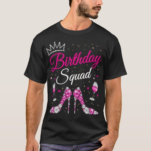 T-shirt Escouade d'anniversaire Diva Squad Coeurs de la Co (Devant)