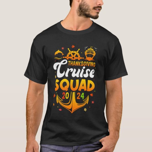 T-shirt Escouade de croisière Thanksgiving Vacances famili (Devant)