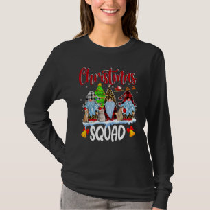T-shirt Escouade de Noël Blanc léopard rouge grenat