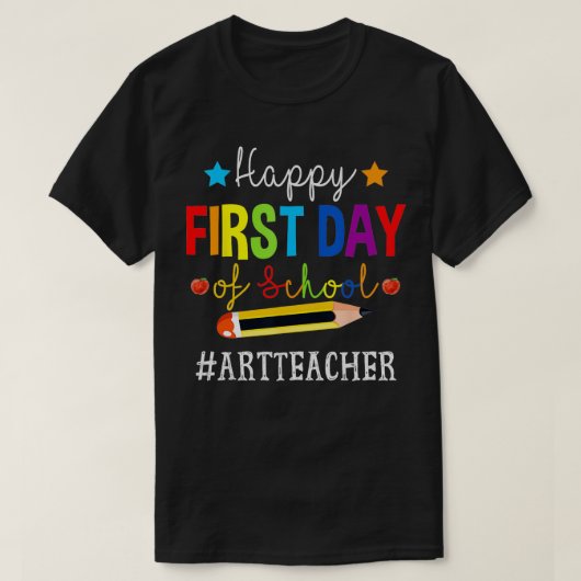 T-shirt Escouade de professeurs d'art Joyeux 1er jour de l (Design devant)