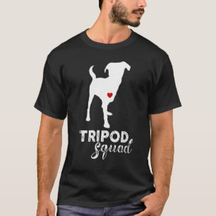 T-shirt Escouade de trépied gauche jambe avant Amputé troi