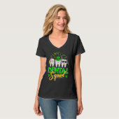 T-shirt Escouade dentaire Leprechaun Casquette Shamrock St (Devant entier)