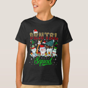 T-shirt Escouade dentaire Noël Père Noël Reindeer Elf Dent