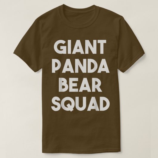 T-shirt Escouade d'ours de panda géant - Drôle Ours de pan (Design devant)