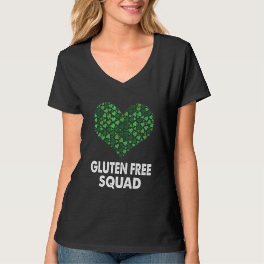 T-shirt Escouade sans gluten Maladie coeurs de sensibilisa (Devant)