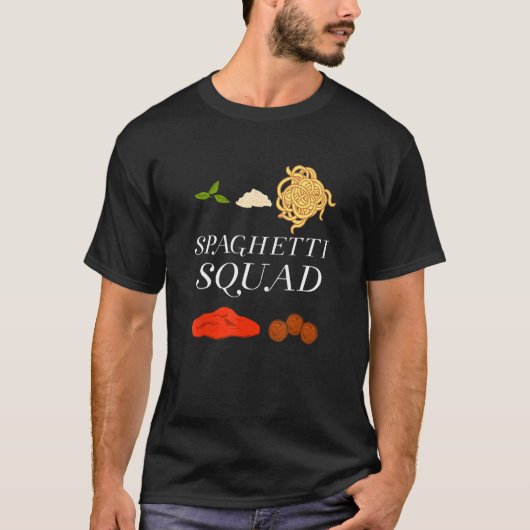 T-shirt Escouade Spaghetti Dit Pâtes Alimentation Italienn (Devant)