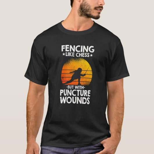 T-shirt Escrime Comme Échecs Mais Avec Puncture (Devant)