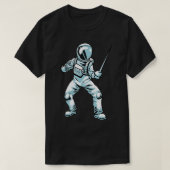 T-shirt Escrime Sport Épée Astronaut Fencer Fighting Fe (Design devant)