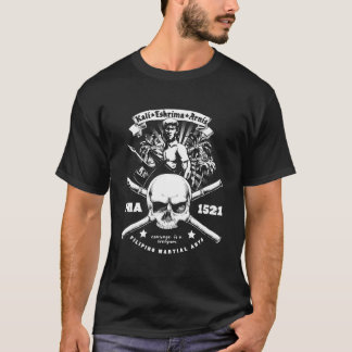 T-shirt Eskrima Kali Arnis guerrière crâne