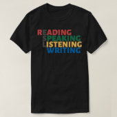 T-shirt ESL 4 Compétences Design Multicolore (Design devant)