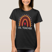T-shirt ESL Teacher Boho Rainbow Back To School Appreciati (Devant)