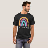 T-shirt ESL Teacher Boho Rainbow Back To School Appreciati (Devant entier)