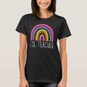 T-shirt ESL Teacher Boho Rainbow Back To School Appreciati (Devant)