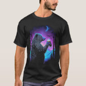T-shirt Esoteric Bear drinking Beer Night Forest  3 (Devant)