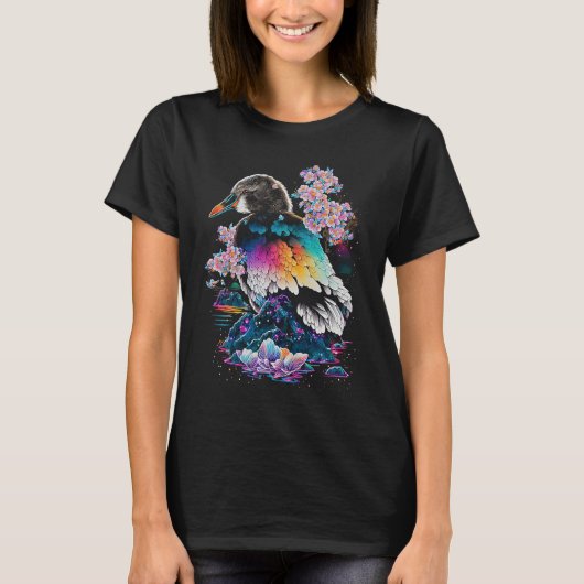 T-shirt Esoteric Duck Crystals Cute Illustration  1 (Devant)