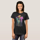 T-shirt Esoteric Jellyfish Crystals Cute Illustration 1 (Devant entier)