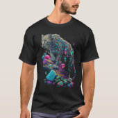 T-shirt Esoteric Leopard Crystals Cute Illustration  2 (Devant)