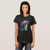 T-shirt Esoteric Rex Trex Crystals Cute Illustration 8 (Devant entier)