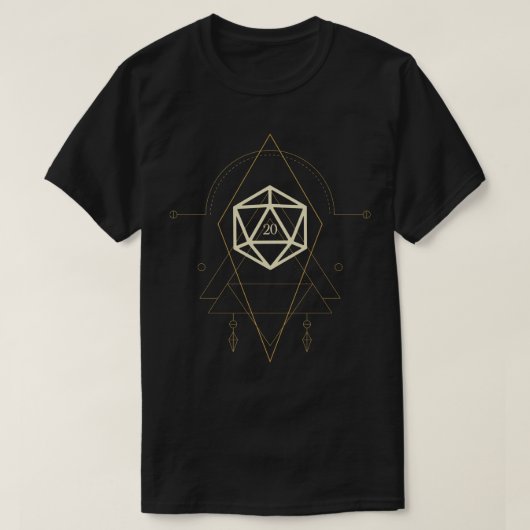 T-shirt Ésotérique Polyèdre D20 Dice Tarot Deux (Design devant)
