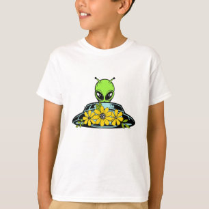 T-shirt Espace Alien Floral